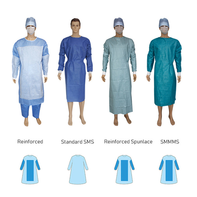 30gsm-50gsm Operating Room Gown SMS/SMMS/SSMMS Surgical Gown